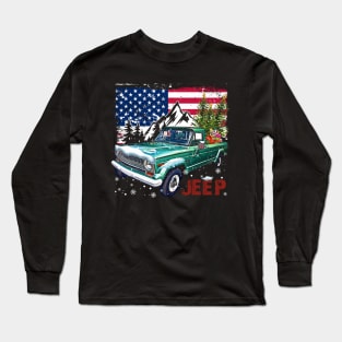 Jeep Gladiator J series American Flag JEEP Long Sleeve T-Shirt